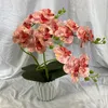 Décoratif Fleurs Couronnes Artificielle En Plastique Orchidée Simulation 3D Phalaenopsis Mariage Pographie Props Accueil Étude Bureau De Bureau Faux Flux