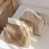 Cotton Linen Cloth Art Tissue Box Simple Paper Box Napkin Case Desktop Paper Holder Home Office Car Living Room Dining Table