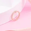 Authentic 925 Sterling Silver Ring Rose Gold Sparkling Overlapping With CZ Rings for Women Wedding Engagement Ring smycken Bague Wholesale 199491c01 189491c01