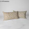 Подушка с прямоугольником подушка для домашнего декор скандинавской подушки геометрическое украшение 30x50 Зеленое желтое льновое льня