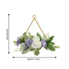 Decorative Flowers & Wreaths Metal Hangings Hoop Wreath Camellia White And Willow Leaves Vine Ring Garland ForDecorative