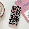 Electroplated transparent mobile phone cases with IMD White snowflake and black leopard print for iphone 13 13promax 12 11 pro promax XS XR 7plus