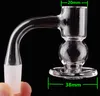 Eğimli Kenar Tam Kaynak Sigara Terp Slurper Kuvars Banger 2.5mm Duvar 20mmOD Blender Cam Su Bongs Dab Kuleleri Borular Için Dikişsiz Çiviler