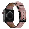 Vintage lederen horlogeband voor Apple Watch 41mm 45 mm 44 mm 42 mm 40 mm 38 mm banden Polsband Iwatch Series 7 6 5 4 3 Belt Loop Watchband Accessories