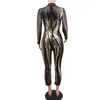 Black Sequin Jumpsuit Women Overalls Long Sleeve Sheer Mesh Glitter Party Club Jumpsuit Bodycon Sexy Rompers Womens Jumpsuits 220714