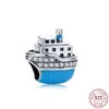 925 Silber Fit Pandora Charm 925 Armband Muschel Flugzeug Kamera Segelboot Baumeln Liebeszauber Set Anhänger DIY Feine Perlen Schmuck