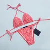 Sexy Bikini Designer de Luxo Triange Swimsuit Brazhing Terno de Banho Sorrido Verão Beiquini