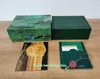 5 pezzi Topseller Orologi di alta qualità Boxes Verde Orologio Origina Original Box Card Ciglia in legno per Presidente 126633 126610 116660 12299R