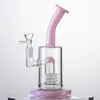 8 Inch Hookahs Splash Guard Oil Dab Rigs 5mm Thickness Dome Perc Birdcage Perc Water Pipes 14mm Female Jiont With Bowl