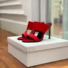 sandali di lusso scarpe da donna 2022 Elegante punta a punta slingback maglia da ufficio moda donna tacchi alti infradito da donna