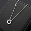 316L Stainless Steel Plating 18K Gold Diamond Pendant Necklace Fashion Love Necklace for Women New Designer Jewelry2593