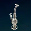 FTK style bong new design hollow out glass recycler glass bong water pipe with tyre perc amazing vortex