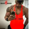 Marca Casual Fashion Workout Canotte Uomo Stampa Cotton Gym Training Vest Bodybuilding Canotta Fitness Top senza maniche 220527