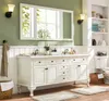 Роскошный американский интеллектуальный шкаф для ванной комнаты с двойной раковиной легкой мытья бассейн с твердым дубом поддерживает 110 В/220 В