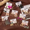 Hoop Huggie Ladies Earrings Set Vintage Acrylic Round Dangle Drop Oregelbundet för kvinnor Boho Pearl Fashion Jewelry 2022 Gifthoop Kirs22