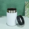 12oz 15oz 16oz Bicchieri in acciaio inossidabile sublimazione vuoto bianco lattina refrigerante dritto senza cuciture 4 in 1 refrigeratori koozies con 2 coperchi birra Cola tazza di caffè lattine fredde