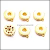 السحر نتائج نتائج المجوهرات مكونات Sier Gold Alloy 18mm Ginger Snap Base Pendants for Snaps Spricelet Dhsdy