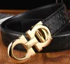 2022 Cinturones Hombres diseñadores Cinturones para mujer Moda Moda Casual Negocio Metal Hebilla Cinturón de cuero Ancho 3,5 cm con caja Sliver Negro Dorado