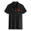 Albania FC Herren-Sommer-Freizeit-T-Shirt aus hochwertiger gekämmter Baumwolle. Professionelles Kurzarm-Revershemd
