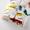 Toddler Niemowlę Books Odzież Zestaw Dinozaurów Drukuj Z Długim Rękawem Top Romper + Suspenden Spodnie + Bow Tie 3 sztuk Garnitur Dzieci Baby Clothes