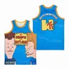 Filme de basquete de filme Beavis e Butt-Head Jersey Do America the House Down 1996 para fãs de esportes Team Blue Black All Stitched Hip Hop College University Breathable