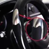 Steering Wheel Covers Car Cover 37-38CM Flexible Pu Leather Bright Metal Elastic Universal Auto Interior AccessoriesSteering