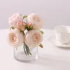6 Heads Simulation Moisturizing Rose Flower Bouquet Wedding Handhold Rose Flore Photograph Props Home Decor Supplies