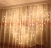 Strängar 2x1,5 m led Fairy Heart Garland Wedding Party Christmas String Lights 128LEDS EU AC220V Gardinfönster Eaves Isicle Lighsled