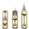 Allvin Mini Brass Package Opener Knife, EDC Tiny 1.25" portachiavi Coltelli, Coltello Peso 0.35oz Strumento multifunzione portatile