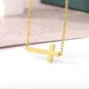 Collane con ciondolo Gesù Croce per donna Uomo Vintage Christian Crocifisso Religioso Gioielli in acciaio inossidabile Collier Femme Catena d'oro ChokerPend