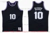 Mitchell and Ness 1998-99 Basketball Jason 55 Williams Jersey Retro Chris 4 Webber Mike 10 Bibby Jerseys zszyta czarna biała fioletowa
