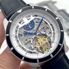 2023 Mens Watches Three ES Automatisch mechanisch horloge Hoogwaardige Europese topmerk Moon Phase Leather Riem Fashion AAA Watch Montre de Luxe Cadeau