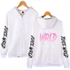 Горячая певица сок wrld zip zip zip in boys/девочек с длинным рукавом Осень теплые хлопковые толстовки хип -хоп мода Высококачественная толстовка высокого качества