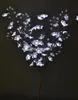 Flores decorativas Wreaths Battery Light Up Branch 20 "60LED Plus Standard Acrílico Flower and Beads Decoração da mesa de casamento Decorati