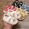 Bebek kız bebek ayakkabıları yürümeye başlayan çocuk daireler sandalet premium yumuşak kauçuk taban kayma önleyici yaz çocukları dantel ilk yürüyüşçü ayakkabılar