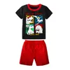 Одежда для мальчиков летняя детская одежда наборы детские футболки для футболок Две штуки подходят для монстров панды динозавр, дорогие дома пижамы 220507