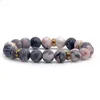 10mm Natural Stone Handmade Strands Beads Charm Bracelets For Women Girl Bangle Party Club Elastic Yoga Jewelry