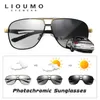 Solglas￶gon Top Quality Square Retro Pochromic Aluminium Men Polarised Driving Women Sun Glasses For Brown de Sol 220920