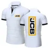 Men's T-Shirts 2022 Selling Summer JCB Brand Mens Lapel Harajuku Style Printing T Shirts Buttons Solid Color Comfortable Thin