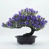 Dekorative Blumenkränze, künstliche Pflanzen, Bonsai, einladende Kiefer, Topf, künstlicher kleiner Baum, Langlebigkeitstopf, gefälschte Zimmer-, Büro- und Gartendekoration