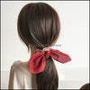 Pony Tails Holder Hair Jewelry Elastic Bands Bowknot Rope Rings Ties Scrunchies Plaid Hairbands Accessories Rabbit Ear Ponytail Drop Deliver