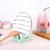 Solid Color Plastic Pot Lid Rack Spoon Holder Stand Kitchen Organizer Fork Spatula Pan Cover Shelf Tableware Storage Racks