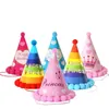 Birthday Party Creative Hat Hot Stamping Paper Plush Ball Caps Children Adult Parties Birthdays Hats Holiday Supplies