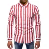 القميص غير الرسمي للرجال قميص محب قميص مخطط رجال طويل الأكمام قميص الأعمال الرسمية الذكور شارع الشارع Camisa Social Masculina L220704