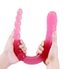 370mm Extras Long Soft Double Head Dildo Toy For Adult Flexible Jelly Vagina Anal Women Gay Lesbian Ended Dong Penis Artificial Beauty Items