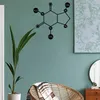 Koffeinmolekyl Metallväggkonst | Stor molekyldekoration för hem, sovsal