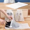 100Pcs Non-Woven Shoe Dust Covers Dustproof Drawstring Clear Storage Bag Travel Pouch Bags Home Organization 220427