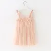 Meisjes Jurken 0-8Y Meisje Jurk Zomer Baby Kleding Vastgebonden Vlindervleugels Mesh Prinses Feest Bruiloft Baljurk Tops 5 Kleuren CL804Meisjes