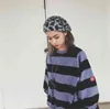 C.E Cavempt 18aw Stripe Overdye Crewneck Gen Woman عالية الجودة غسل Sweatshirts Cav Empt Hoodie T220802