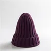 Beanie Winter вязаные шляпы простые твердые склеики черепа кепки мужчины женщины заостренная шляпа теплые шерстяные шерстяные шерстяные модные аксессуары 16 цветов B8257